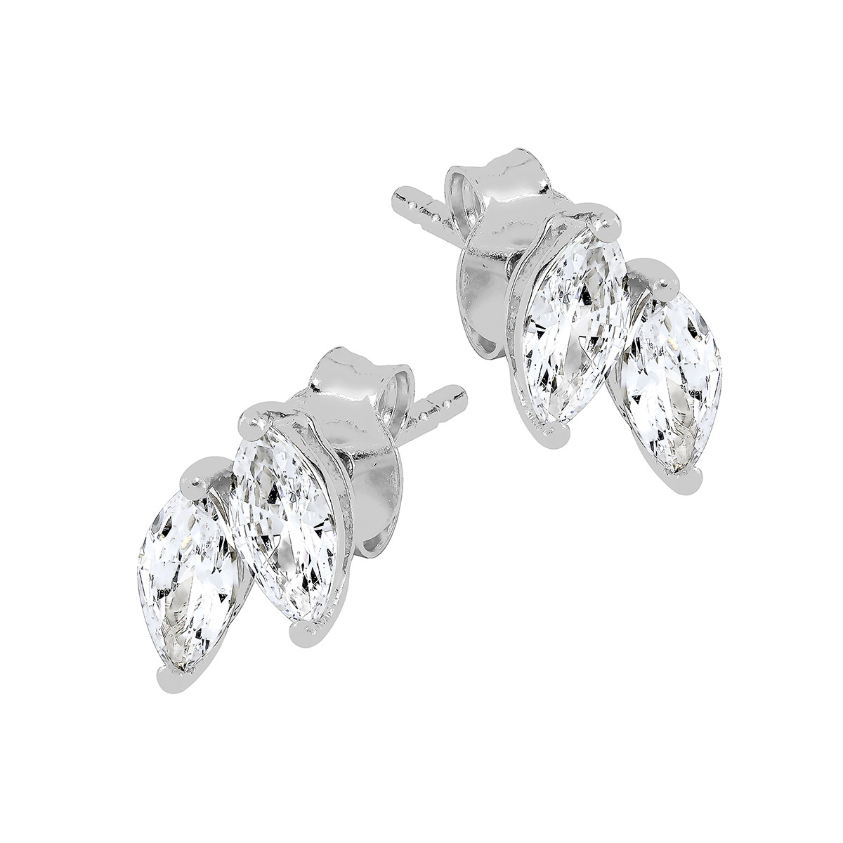 Lykken hopeakorvakorut zirkonioilla 8.7 mm