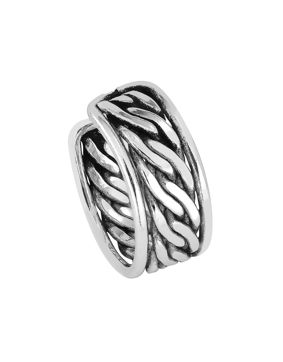 Lykka Casuals ear cuff hopeakorvakoru oksidoitu