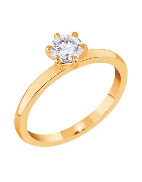 Sandberg Kastepisara laboratoriotimantti sormus 0.50ct M-35k-SYN