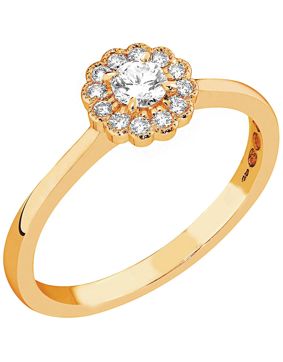 Sandberg Kukkaniitty timanttisormus halo M-872k