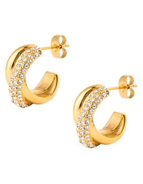 Mockberg x Kenza Aurora kullatut teräskorvakorut MB1847