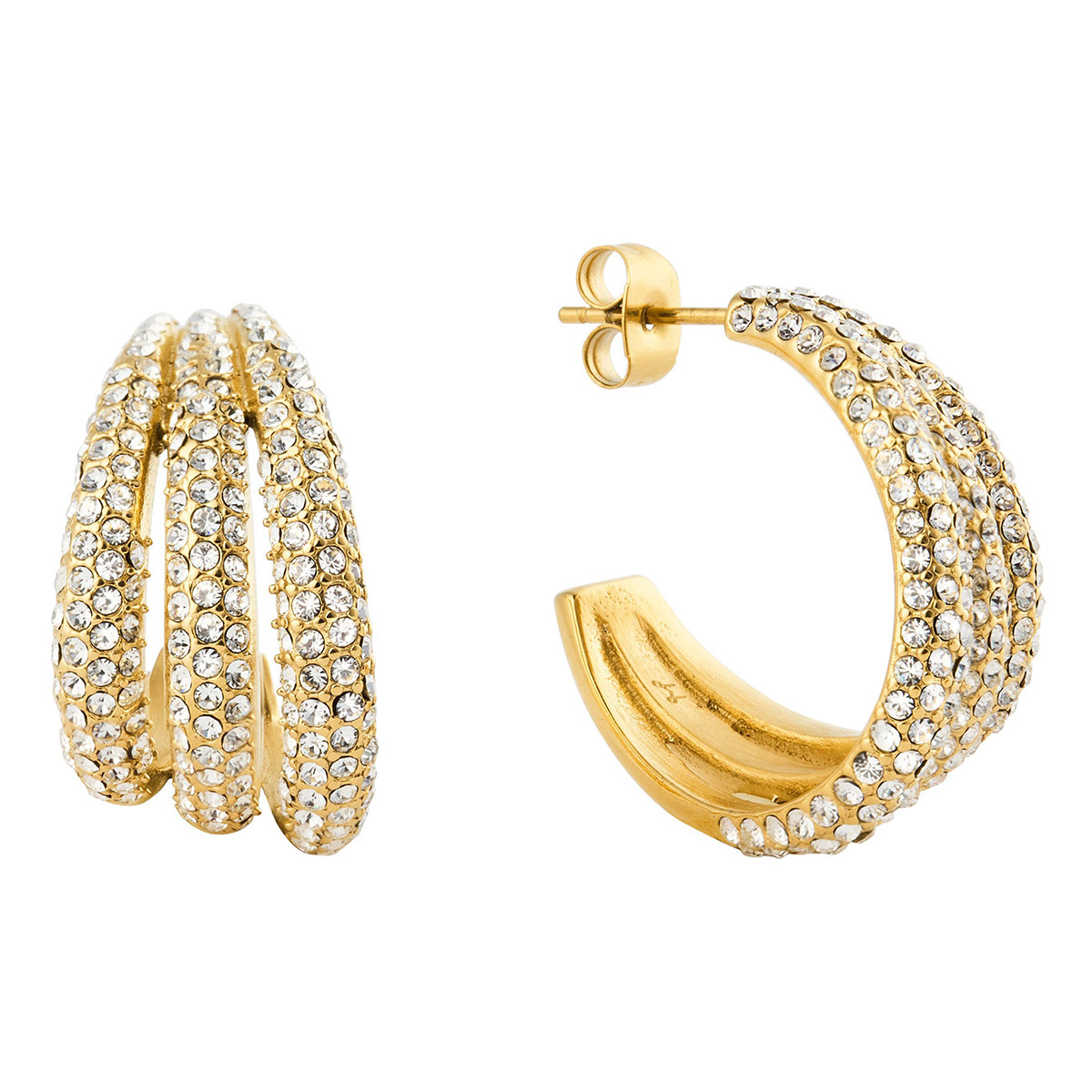 Mockberg x Kenza Aurelia kullatut teräskorvakorut MB1849