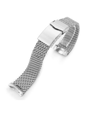 MiLTAT Curved End Massy Mesh ranneke Seiko 5 sarjaan MC221820B006B-S5