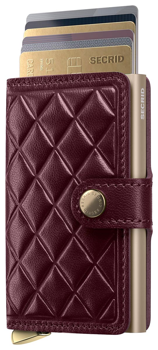 Secrid Premium Miniwallet Emboss Diamond Bordeaux+