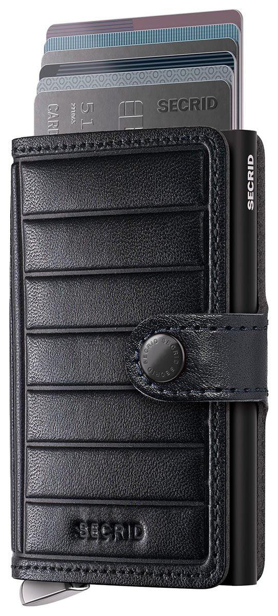Secrid Premium Miniwallet Emboss Lines Black+