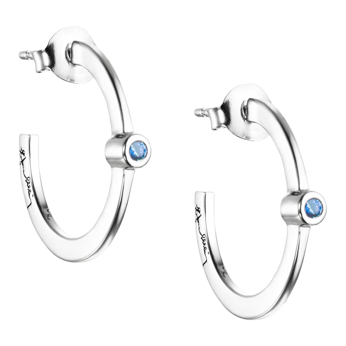 Efva Attling Micro Blink korvarenkaat sininen topaasi 12-100-02422-0000