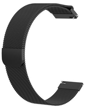 Tiera musta Milanese mesh-ranneke