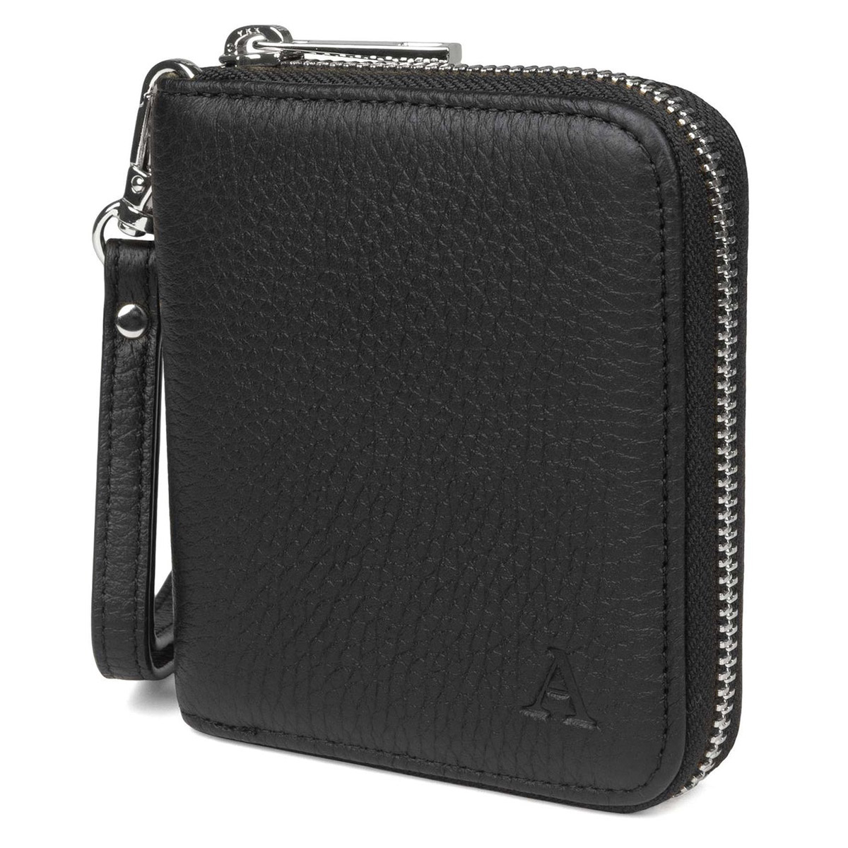 Aarni hirvennahkainen mini Clutch-lompakko musta/hopea