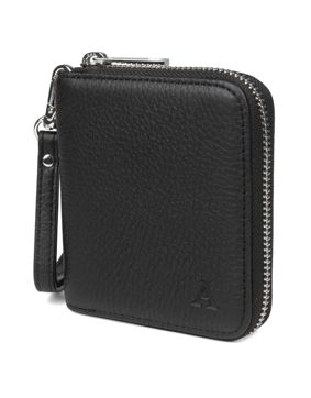 Aarni hirvennahkainen mini Clutch-lompakko musta/hopea