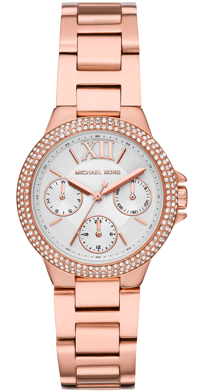 Michael Kors Camille Multifunction Rose Gold-Tone Stainless Steel Watch MK6845