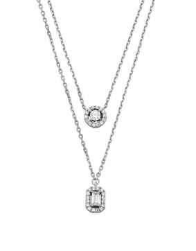 Michael Kors Brilliance kaksiosainen hopeakaulakoru MKC1745CZ040