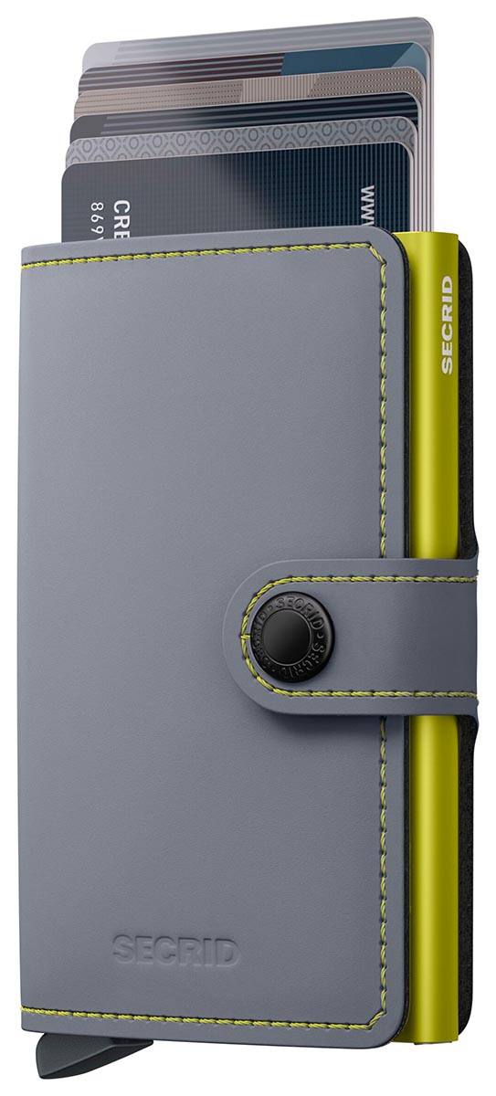 Secrid Miniwallet Matte Grey & Lime