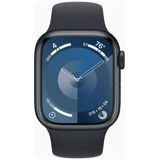 Apple Watch Series 9 GPS keskiyönsininen alumiinikuori 41mm Midnight Sport-ranneke - koko S/M MR8W3KS/A