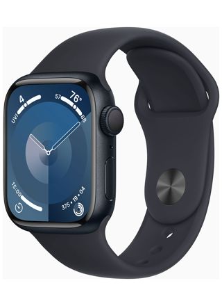 Apple Watch Series 9 GPS keskiyönsininen alumiinikuori 41mm Midnight Sport-ranneke - koko M/L MR8X3KS/A