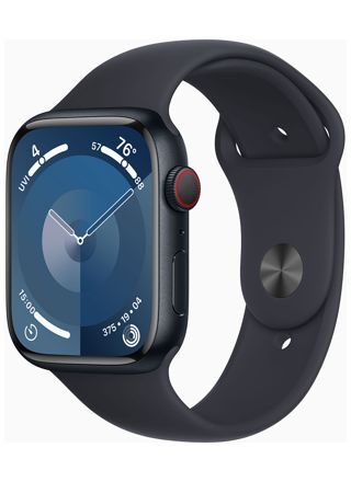 Apple Watch Series 9 GPS keskiyönsininen alumiinikuori 45mm Midnight Sport-ranneke - koko M/L MR9A3KS/A