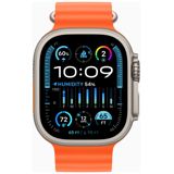 Apple Watch Ultra 2 GPS + Cellular titaanikuori 49mm oranssi Ocean-ranneke MREH3KS/A