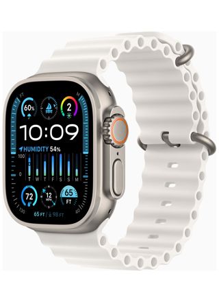 Apple Watch Ultra 2 GPS + Cellular titaanikuori 49mm valkoinen Ocean-ranneke MREJ3KS/A