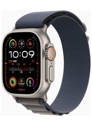 Apple Watch Ultra 2 GPS + Cellular titaanikuori 49mm sininen Alpine Loop-ranneke - koko M MREP3KS/A