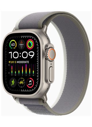 Apple Watch Ultra 2 GPS + Cellular titaanikuori 49mm vihreä/harmaa Trail Loop-ranneke - koko M/L MRF43KS/A