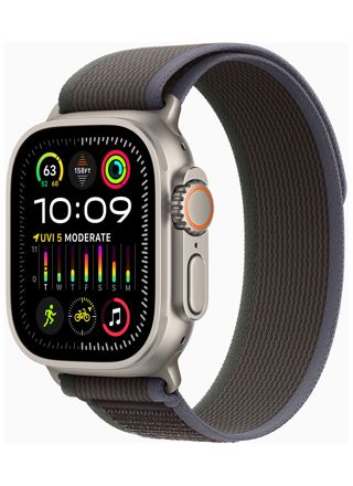 Apple Watch Ultra 2 GPS + Cellular titaanikuori 49mm sininen/musta Trail Loop-ranneke - koko M/L MRF63KS/A