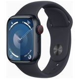 Apple Watch Series 9 GPS + Cellular keskiyönsininen alumiinikuori 41mm Midnight Sport-ranneke - koko M/L MRHT3KS/A