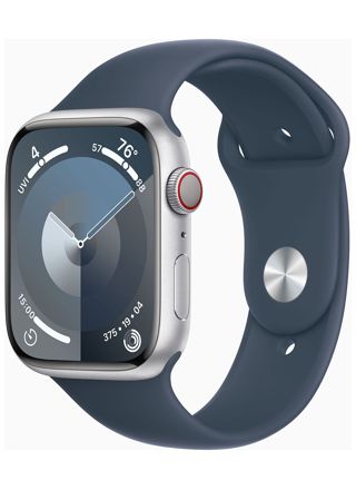 Apple Watch Series 9 GPS + Cellular myrskynsininen alumiinikuori 45mm Storm Blue Sport-ranneke - koko M/L MRMH3KS/A