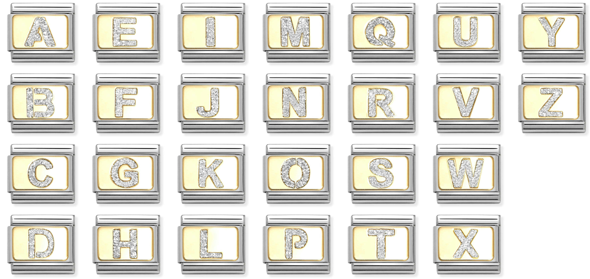 Nomination Classic gold glitter kirjainkoru 030291