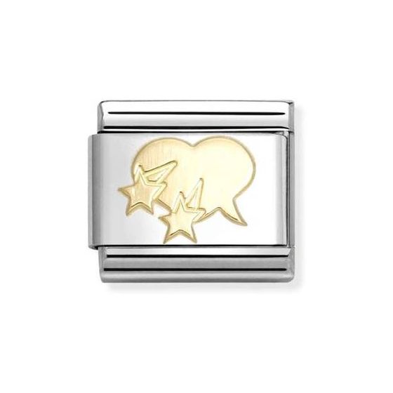 Nomination Classic gold comic heart 030116/22 - Keskisen Kello Oy