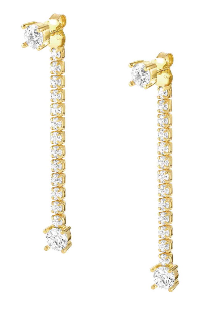 Nomination Chic & Charm Joyful riippuvat kulta hopeakorvakorut 148637/012