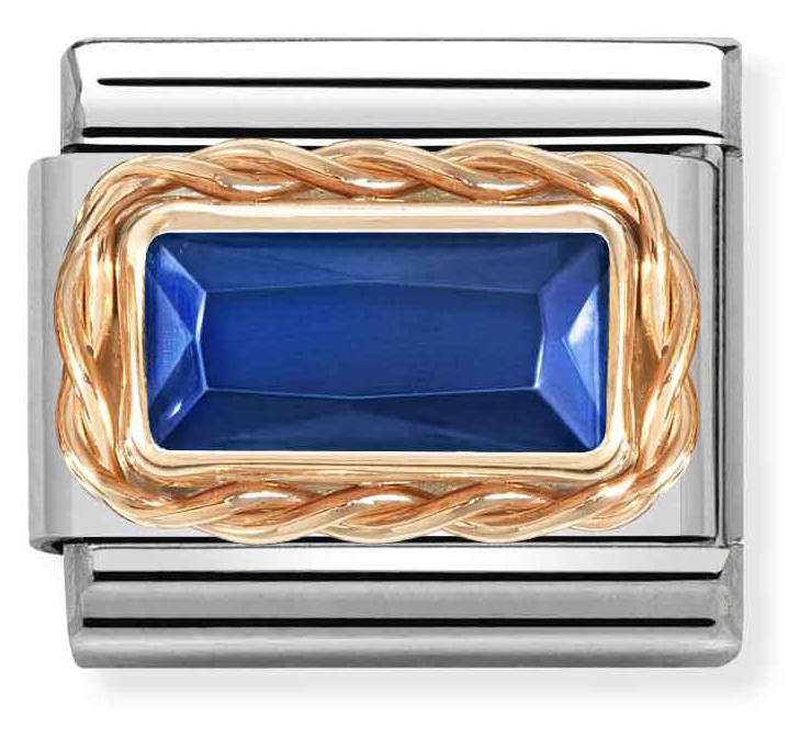 Nomination Classic Rose Gold Blue Zirconia 430604/007