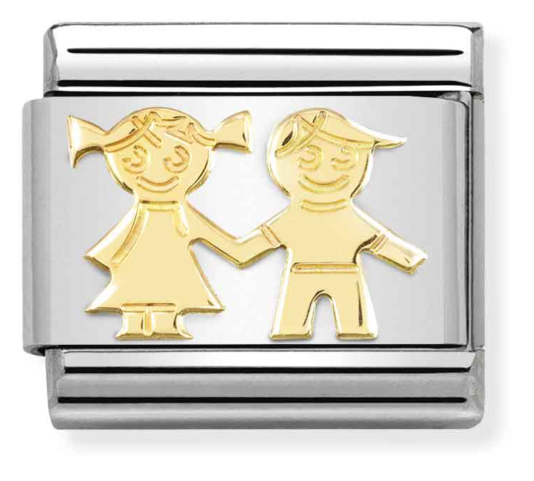 Nomination Classic Gold Sister and Brother 030162/69