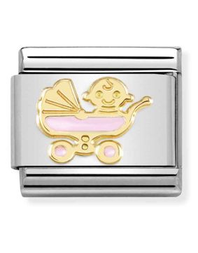 Nomination Classic Gold Pink Baby Carriage 030272/60