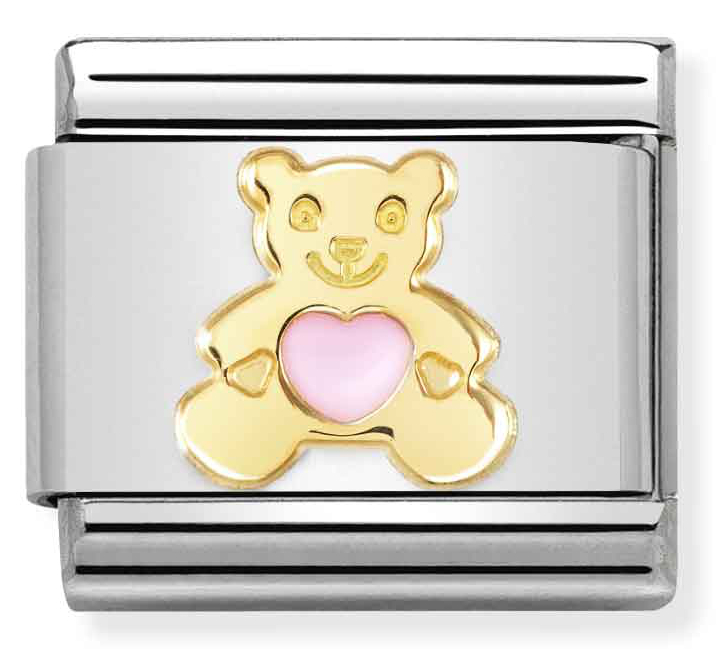 Nomination Classic Gold Pink Bear 030272/64