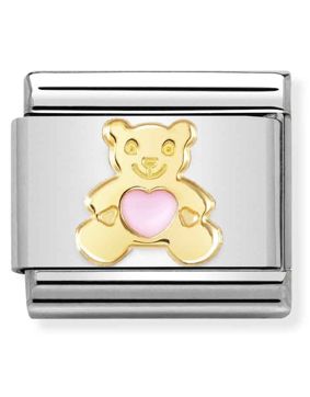 Nomination Classic Gold Pink Bear 030272/64