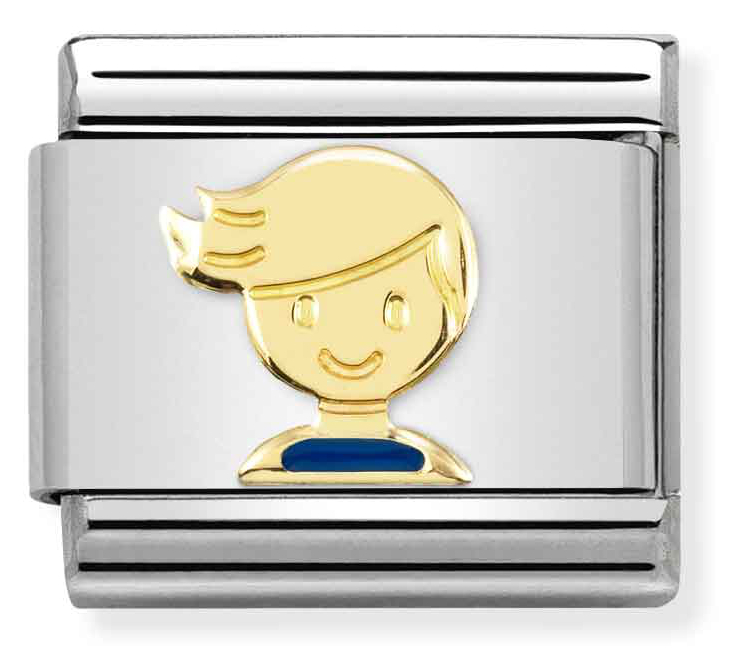 Nomination Classic Gold Blue Boy 030272/67