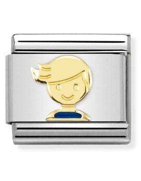 Nomination Classic Gold Blue Boy 030272/67