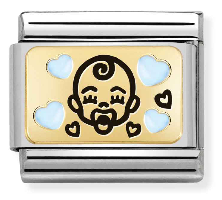 Nomination Classic Gold Light Blue Baby 030289/02