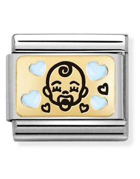 Nomination Classic Gold Light Blue Baby 030289/02