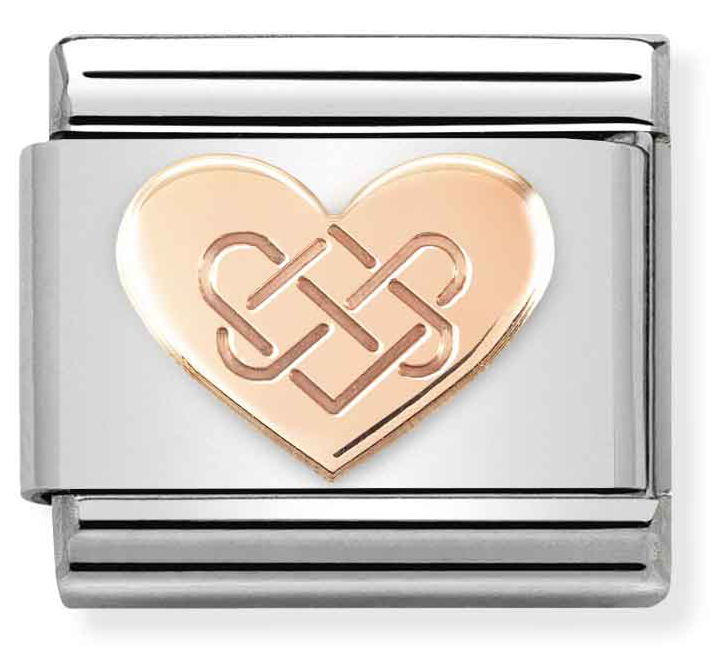 Nomination Classic Rose Gold Celtic Knot Heart 430104/38
