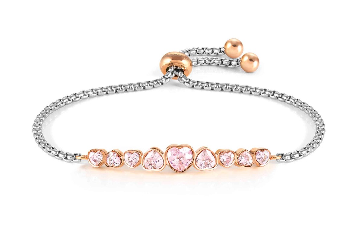 Nomination Milleluci Colour Edition Heart Pink sydänranneketju 028011/003