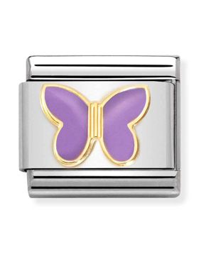 Nomination Classic Gold Lilac butterfly pala 030285/60