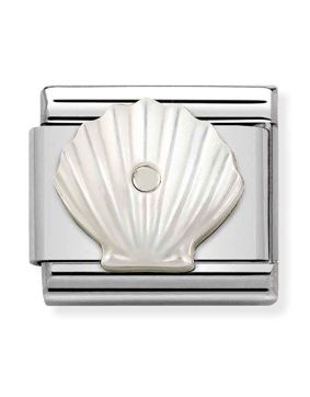 Nomination Classic Silvershine Shell in white mother of pearl pala 330509/11