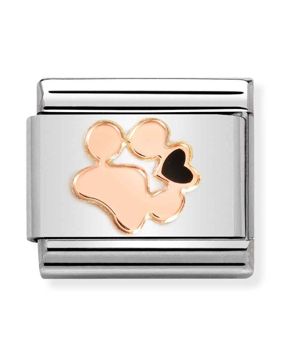 Nomination Classic Rose Gold Dog pawprint pala 430202/18