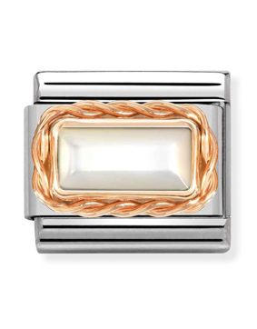 Nomination Classic Rose Gold Buguette Stone White Mother of Pearl pala 430512/12