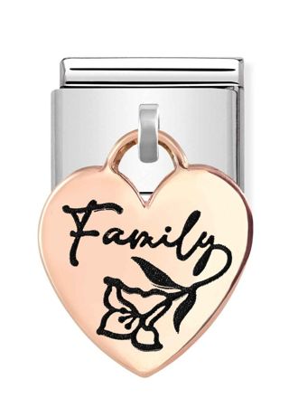 Nomination Classic Rose Gold Charms Heart Family pala 431803/04