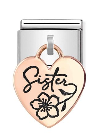Nomination Classic Rose Gold Charms Heart Sister pala 431803/05