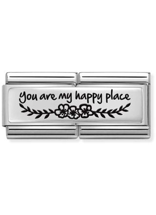 Nomination Classic Silveshine Double You are my happy place 330711/06