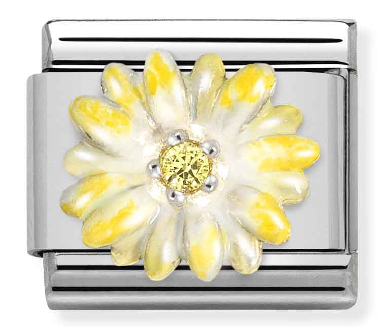 Nomination Classic Silvershine keltainen flower 330321/04