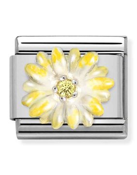 Nomination Classic Silvershine keltainen flower 330321/04