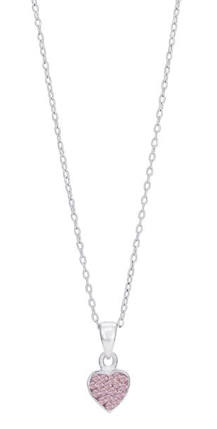 Nordahl Jewellery lasten pinkki sydän kaulakoru 825 164